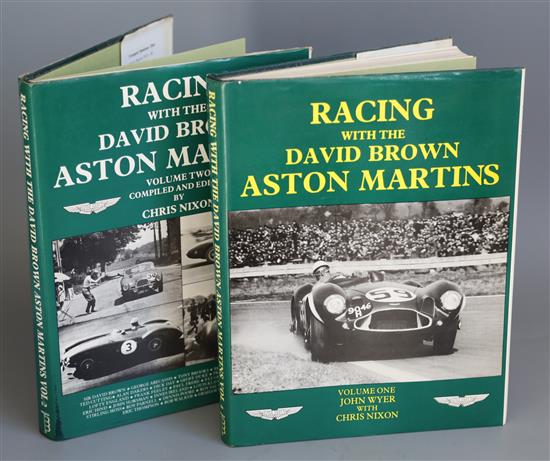 Wyer, John and Nixon, Chris - Racing with the David Brown Aston Martins, 2 vols, quarto, with d.js,